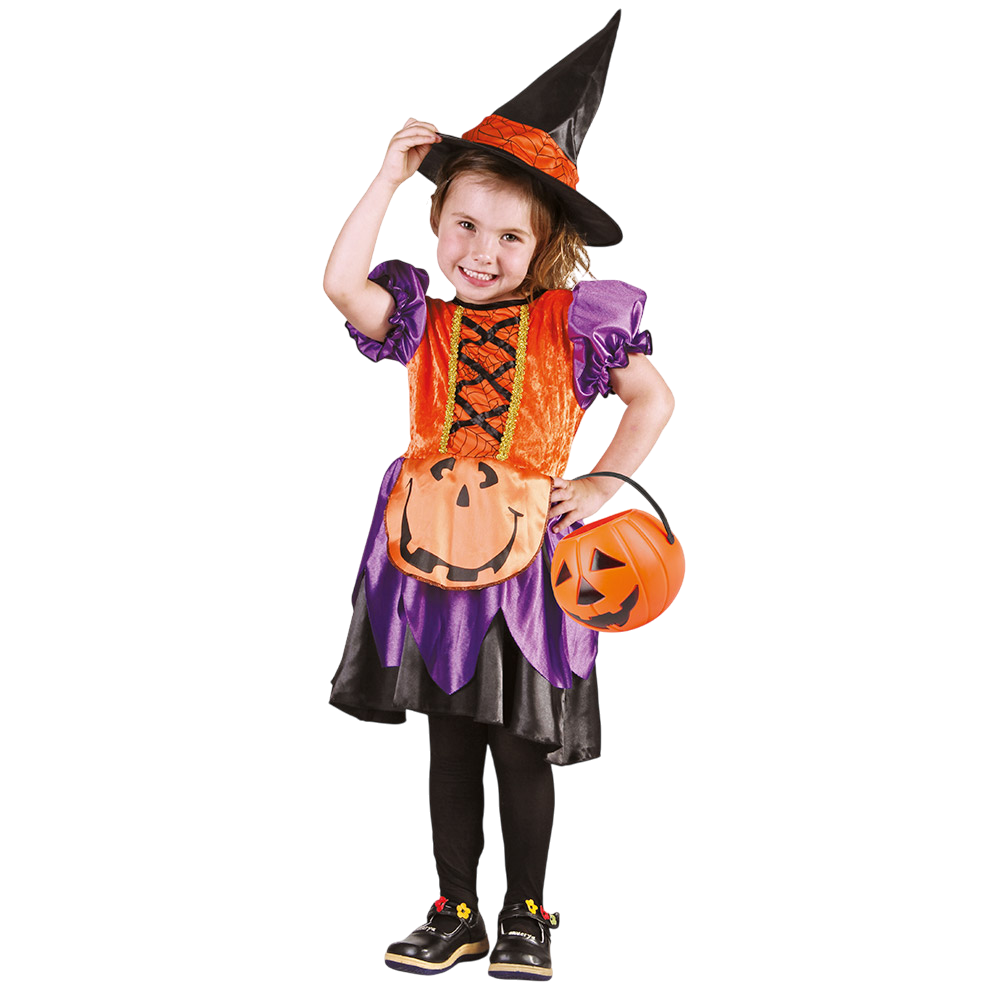 Secchiello a forma di zucca arancione 14 x 16 cm – Cestino per caramelle di Halloween