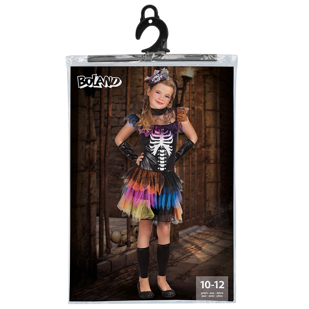Costume da principessa scheletro per bambine dai 10 ai 12 anni – Halloween