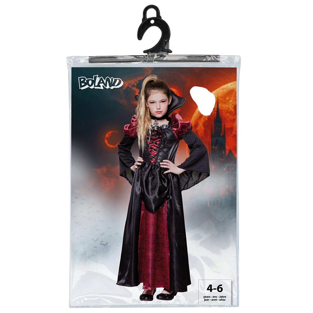 Costume da regina vampira per bambina 4-6 anni – Halloween