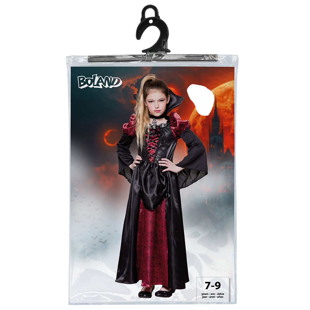 Costume da regina vampira per bambina 7-9 anni – Halloween