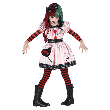 Costume da bambola posseduta per bambine dai 7 ai 9 anni – Halloween