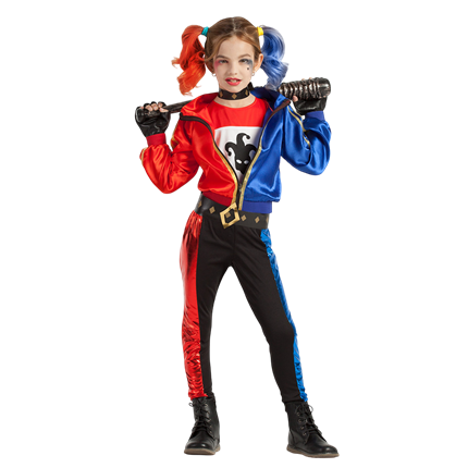 Costume da giullare malvagio per bambina dai 7 ai 9 anni – Halloween