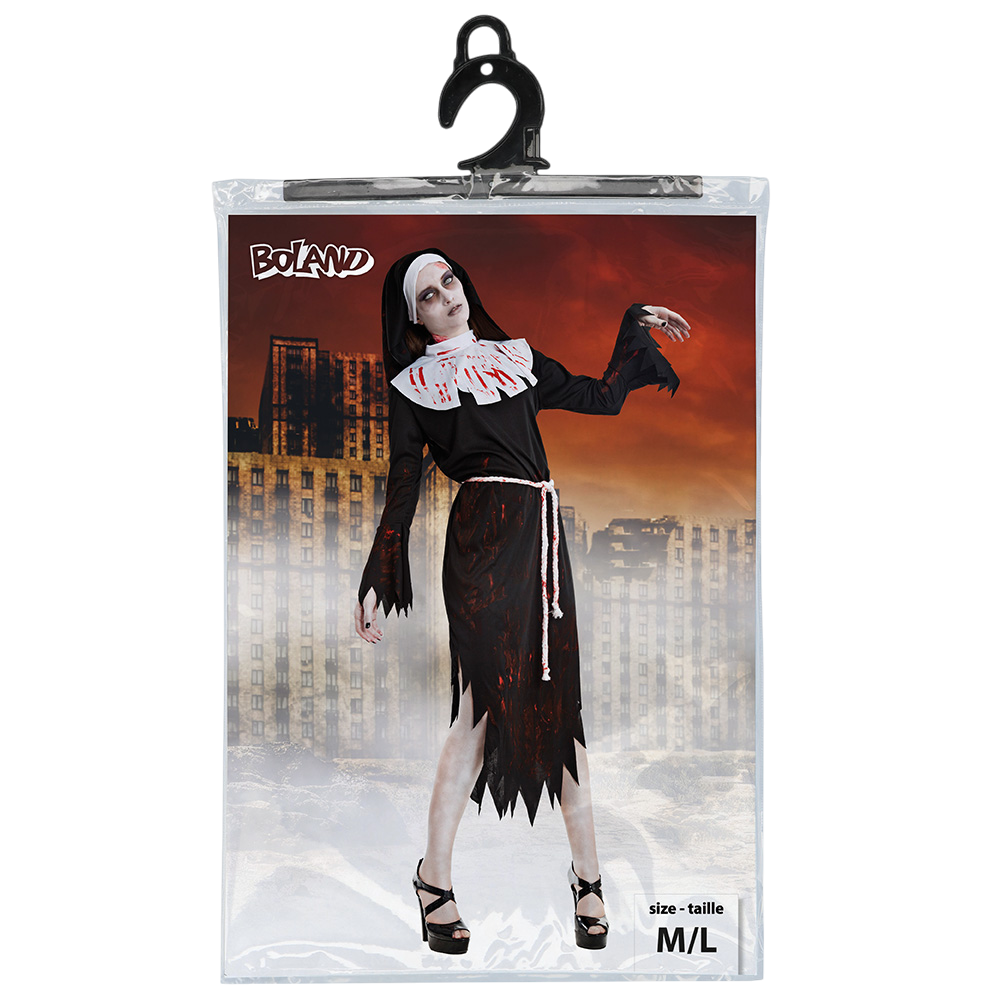 Costume da suora zombie da donna taglia M/L – Halloween