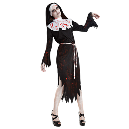 Costume da suora zombie da donna taglia M/L – Halloween