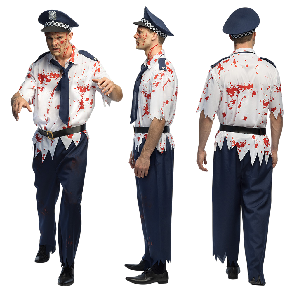 Costume da poliziotto zombie da uomo taglia M/L – Halloween