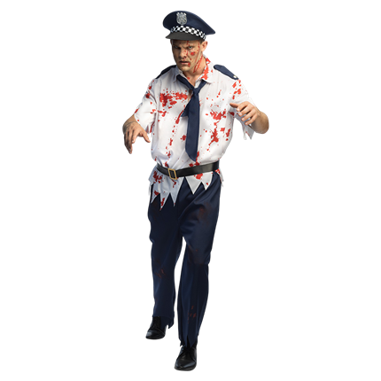 Costume da poliziotto zombie da uomo taglia M/L – Halloween