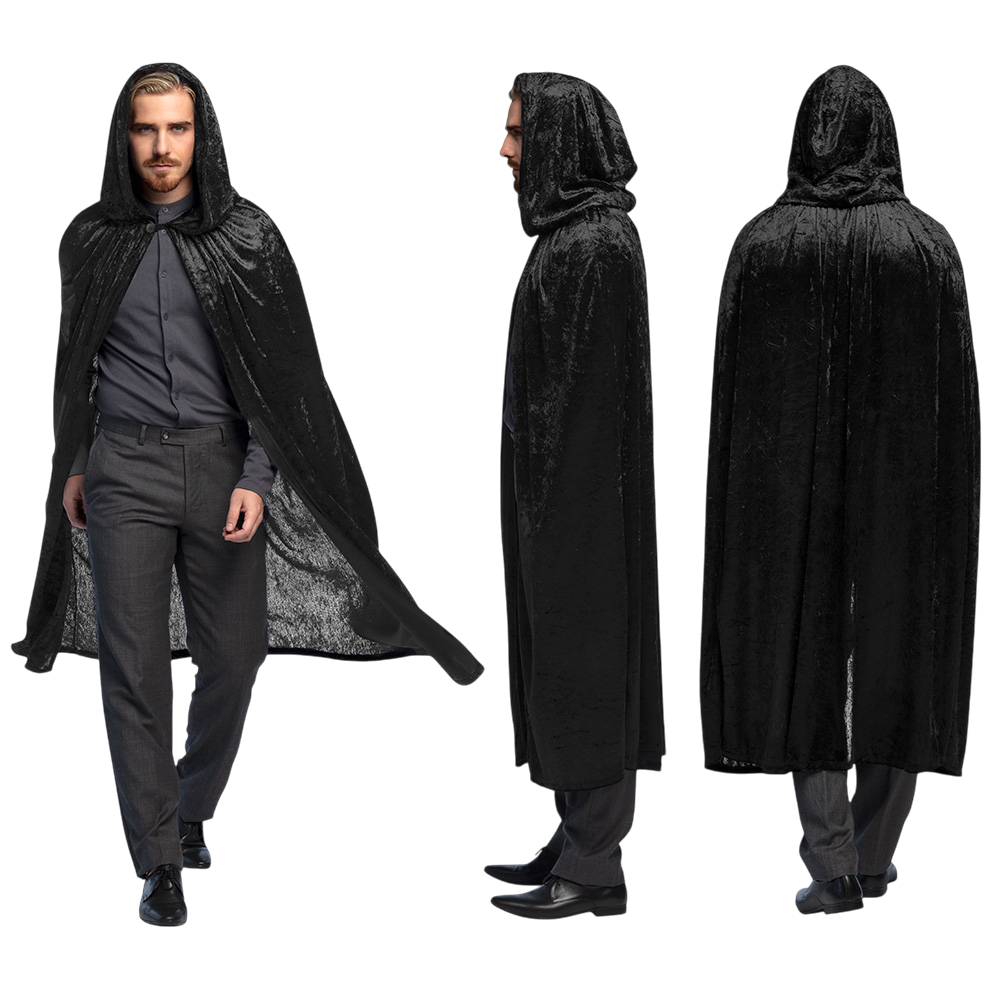 Cape Noire 170 cm – Costume di Halloween