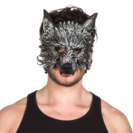 Mezza maschera da lupo mannaro in schiuma – Halloween