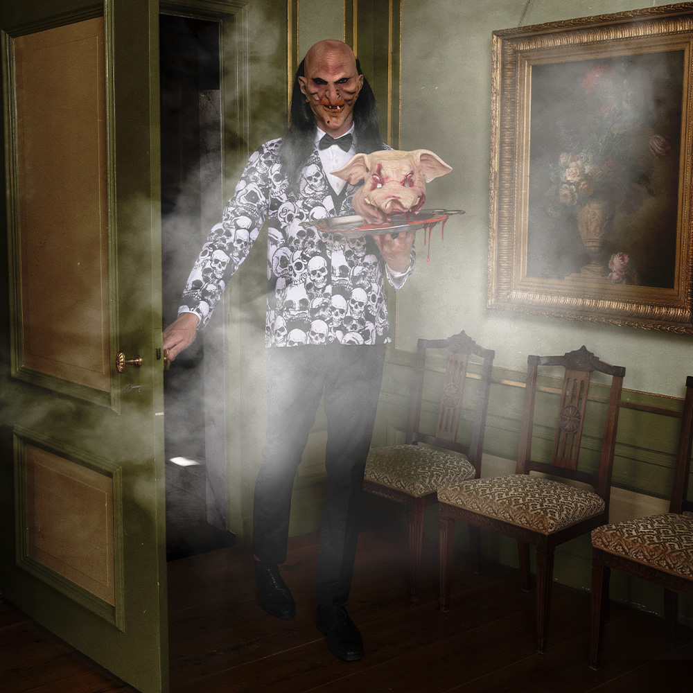 Maschera in lattice da maiale insanguinato – Maschera horror per Halloween