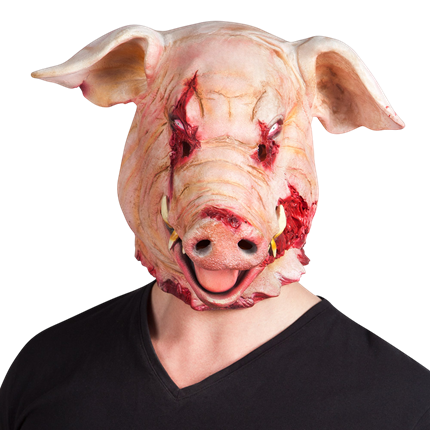 Maschera in lattice da maiale insanguinato – Maschera horror per Halloween