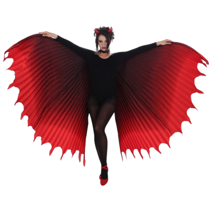 Mantello Ali della Diavolessa rosso 130 cm – Apertura alare 260 cm