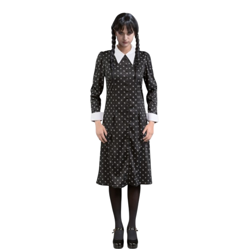 Abito nero Mercoledì Addams XS – Costume da donna