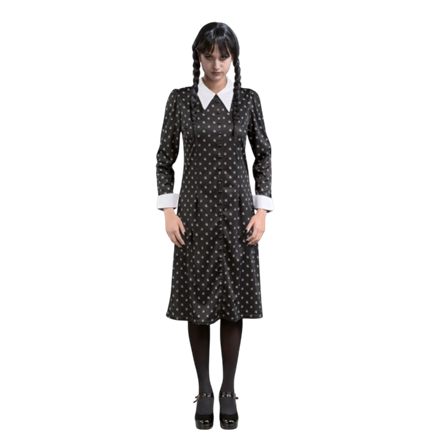 Abito nero Mercoledì Addams XS – Costume da donna