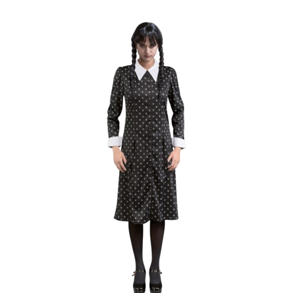 Abito nero di Mercoledì Addams taglia M – Costume da donna