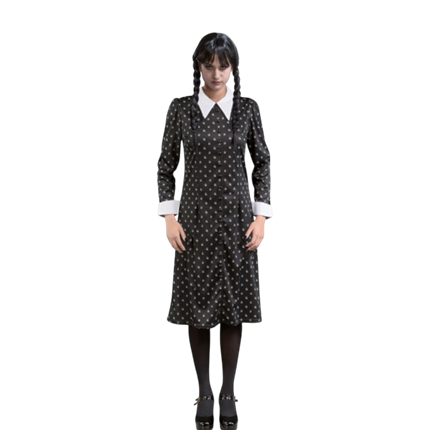 Abito nero di Mercoledì Addams taglia M – Costume da donna