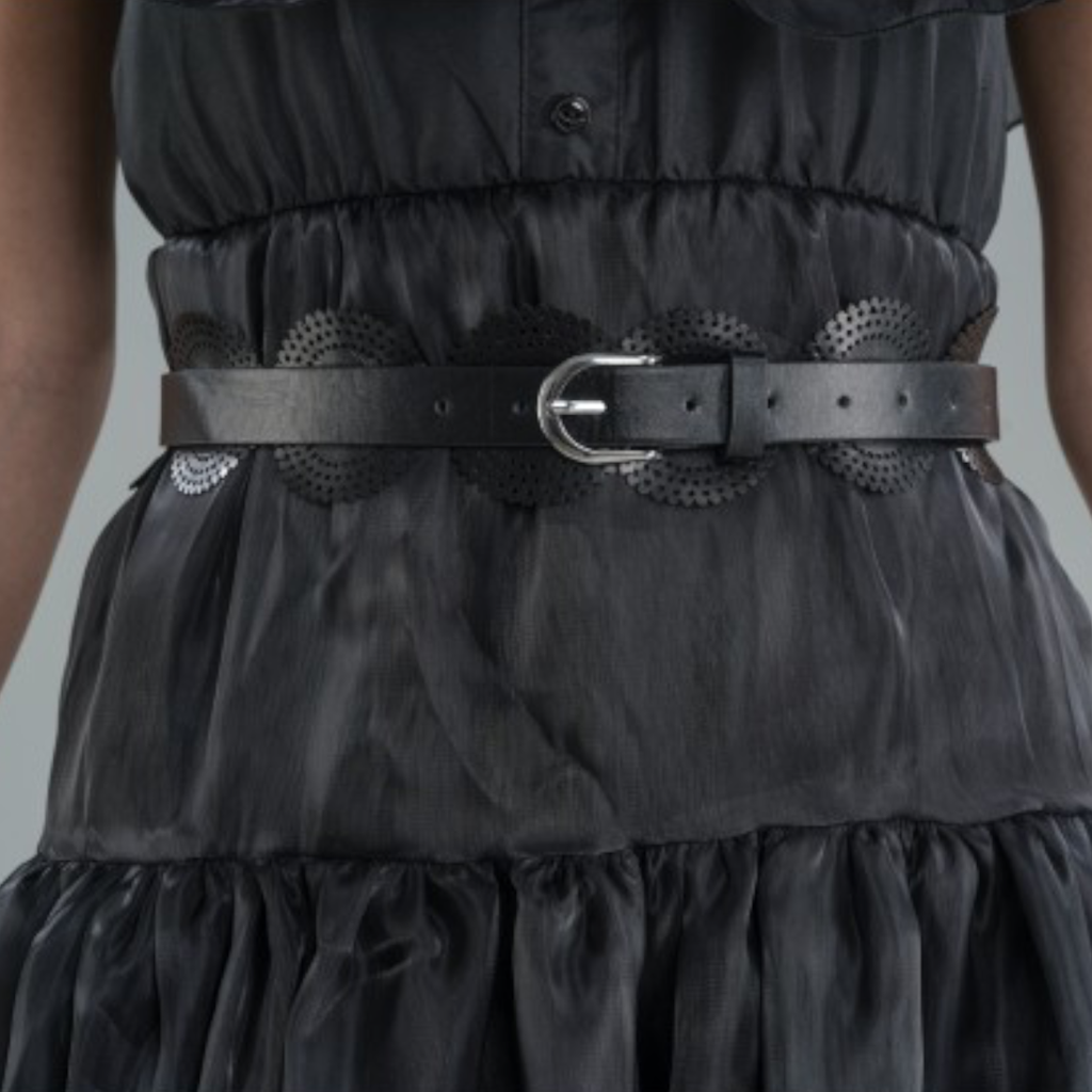 Abito da ballo nero “Mercoledì Addams”, 2 pezzi, taglia M – Costume da donna