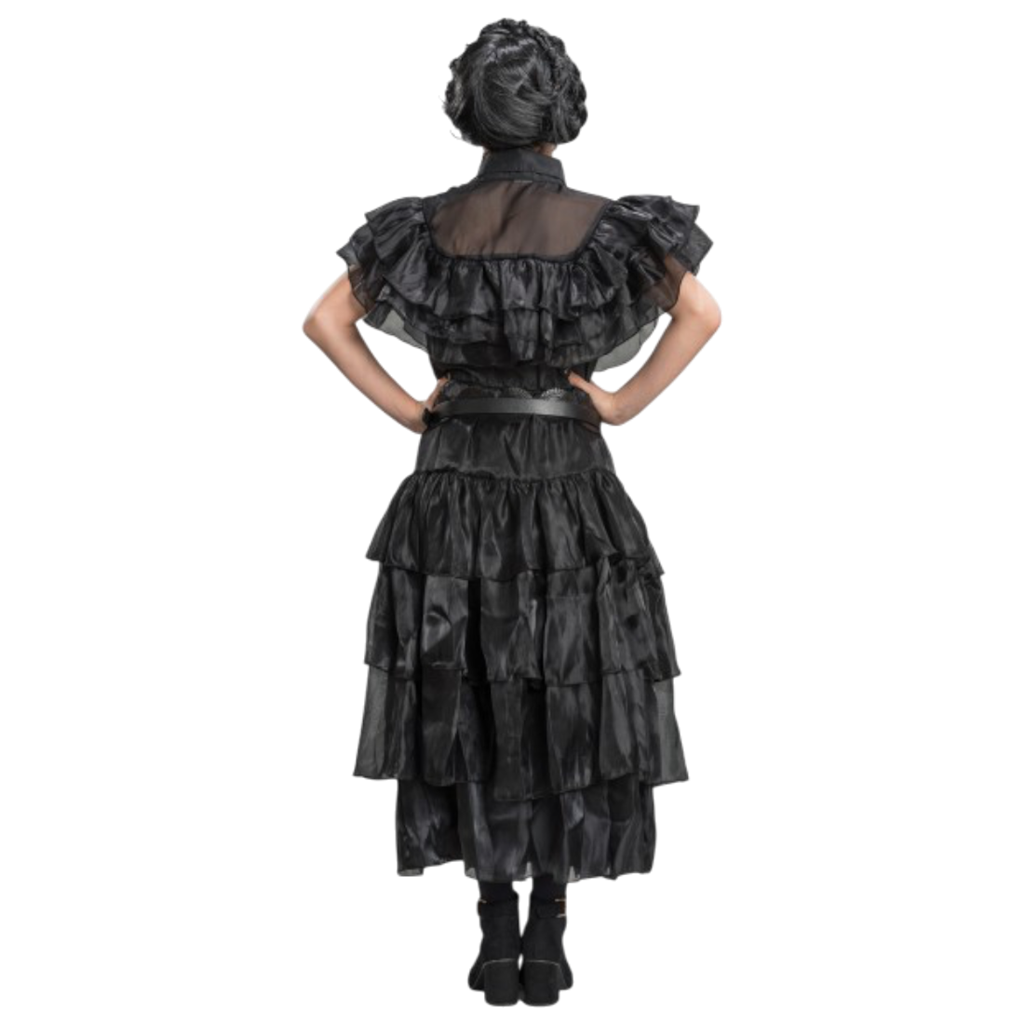 Abito da ballo nero “Mercoledì Addams” 140 cm – Costume per bambini