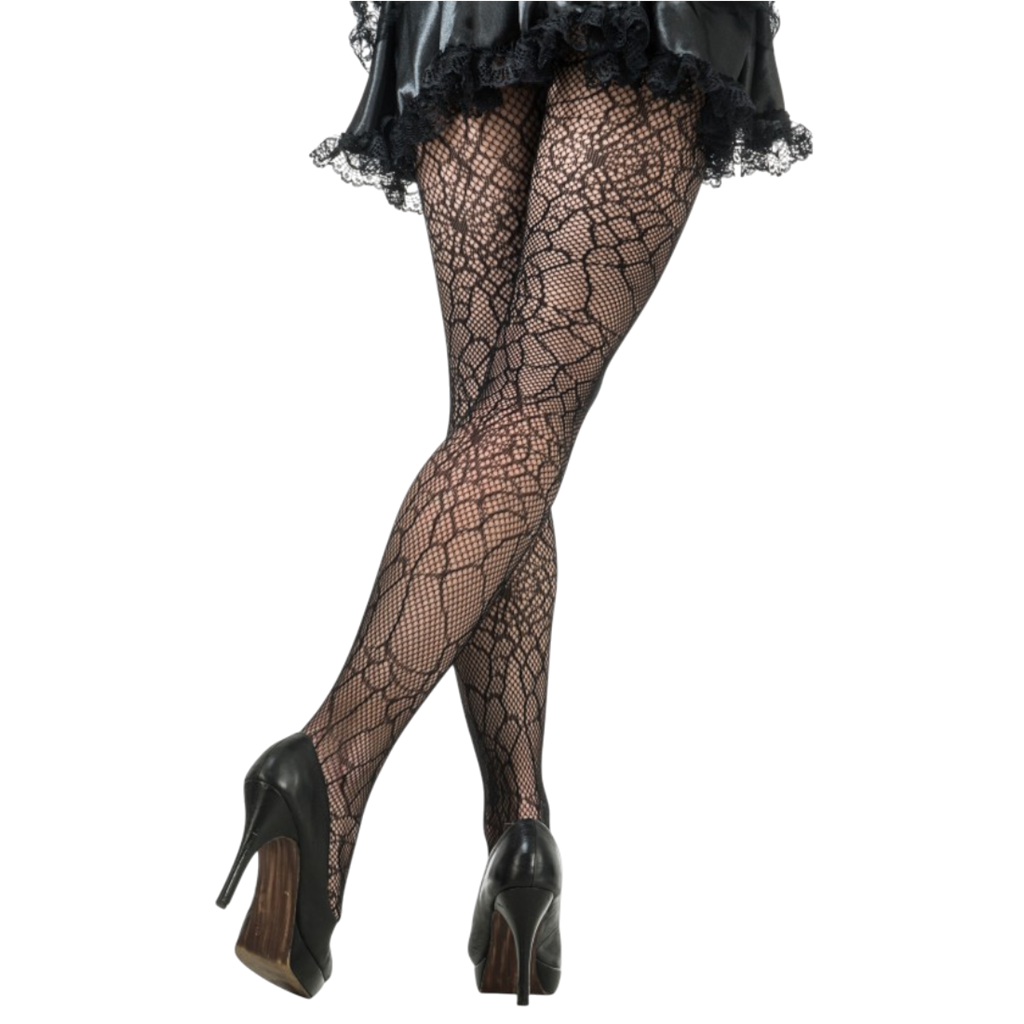 Collant di Halloween con motivo a ragnatela – Taglia unica