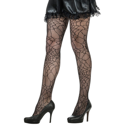 Collant di Halloween con motivo a ragnatela – Taglia unica