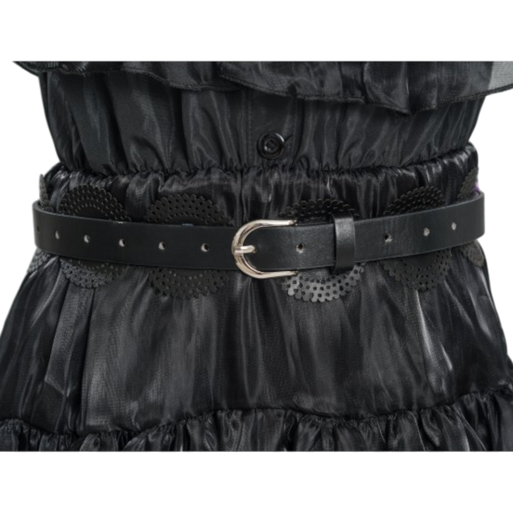 Abito da ballo nero “Mercoledì Addams” 128 cm – Costume per bambini