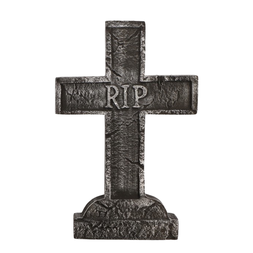 Lapide con croce “RIP” da 58 cm – Decorazione di Halloween
