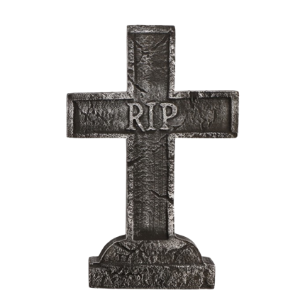 Lapide con croce “RIP” da 58 cm – Decorazione di Halloween