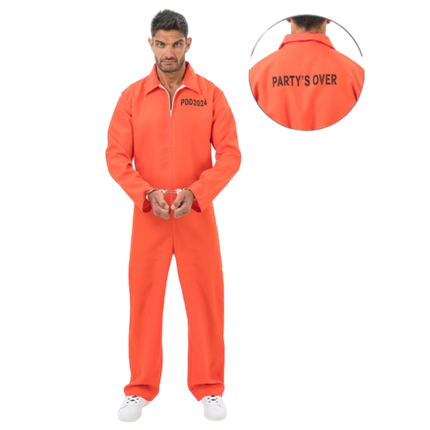 Costume da prigioniero arancione 180 cm – Tuta di Halloween
