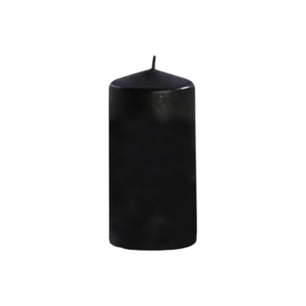 Candela cilindrica nera 4 x 6 cm – Decorazione di Halloween
