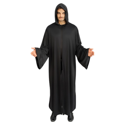 Mantello da sacerdote satanico nero 180 cm – Costume di Halloween