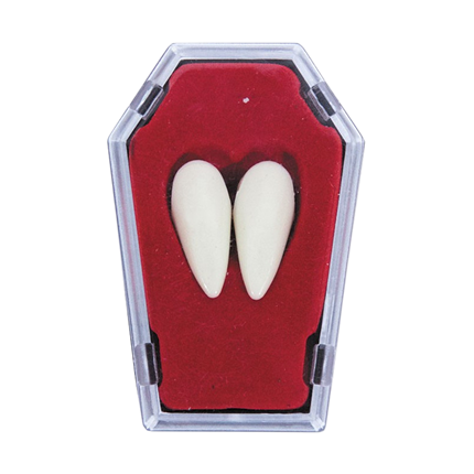 2 canini da vampiro con kit di fissaggio – Accessorio di Halloween
