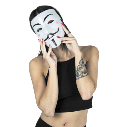 Maschera Anonymous bianca – Costume di Halloween