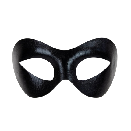 Maschera da lupo nero in tessuto a tinta unita con elastico – Maschera da travestimento