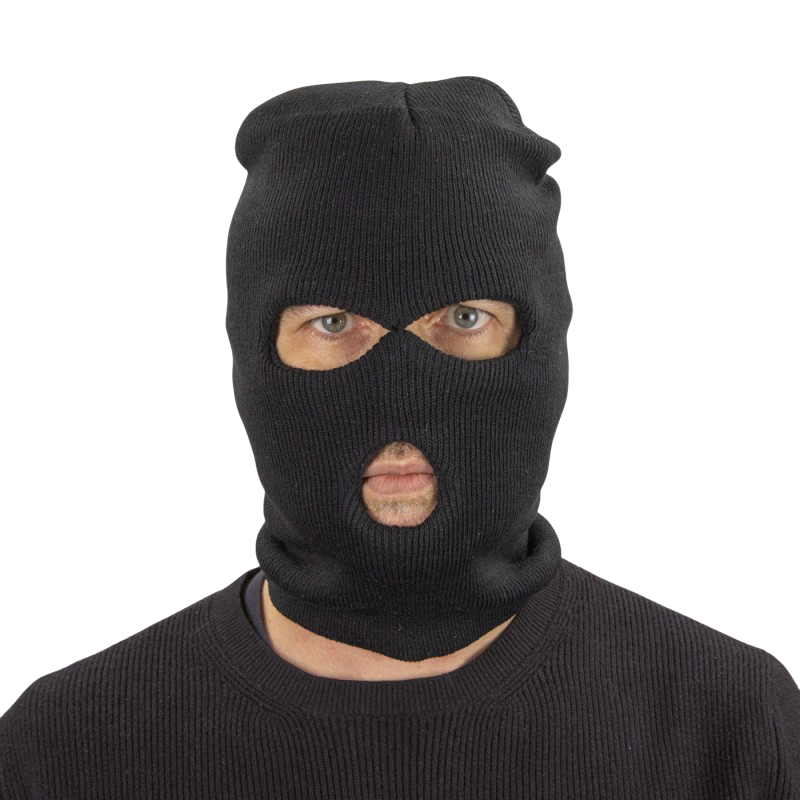 Passamontagna nero – Accessorio per travestimenti di Halloween