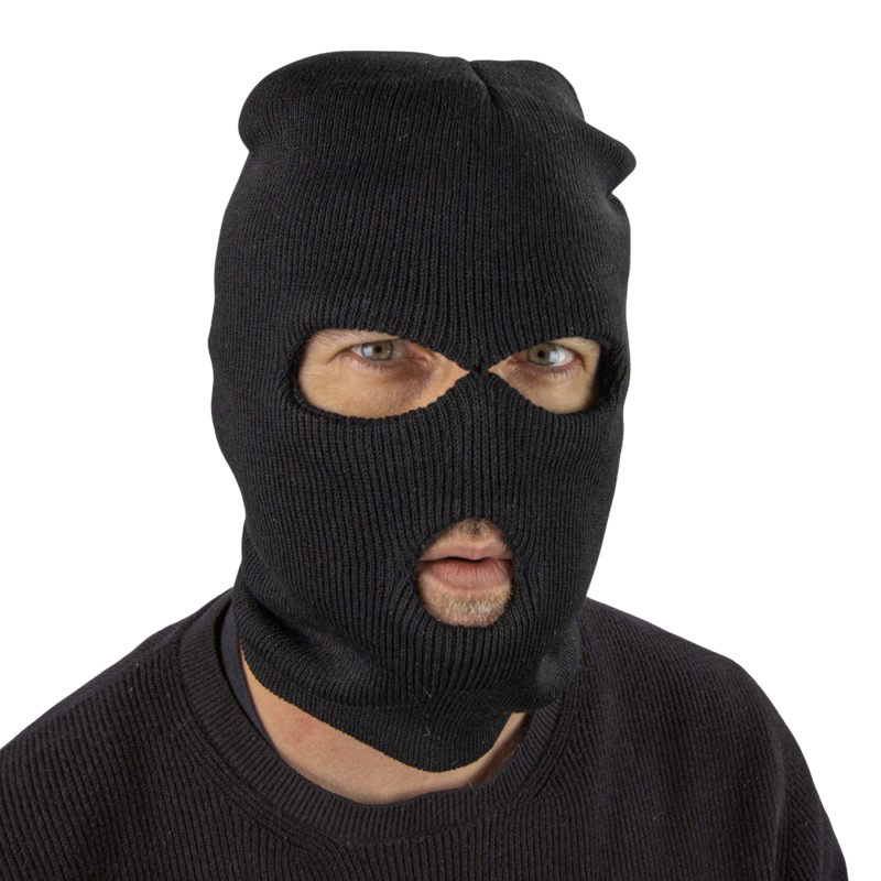 Passamontagna nero – Accessorio per travestimenti di Halloween