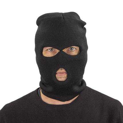 Passamontagna nero – Accessorio per travestimenti di Halloween
