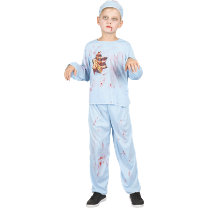 Costume da Dottore Zombie Insanguinato per bambini dai 4 ai 6 anni – Halloween