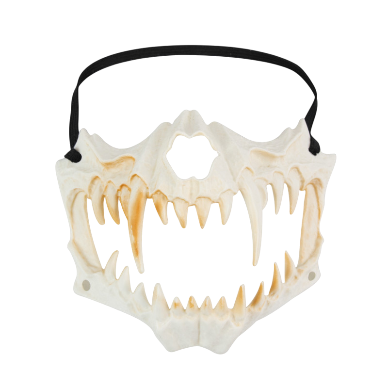 Maschera da scheletro con mascella e denti – Accessorio di Halloween