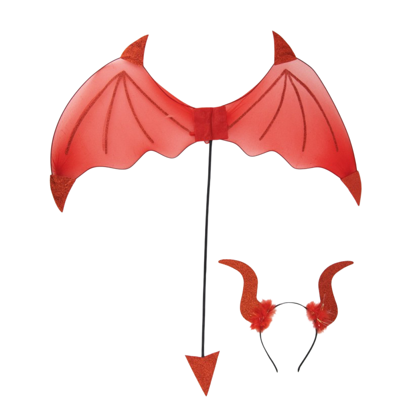 Kit “Diable Rouge” da 2 pezzi – Accessori per costumi di Halloween