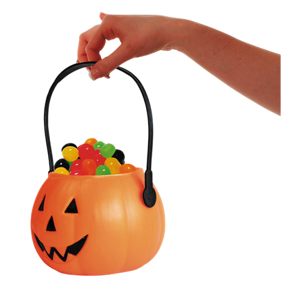Secchiello rotondo a forma di zucca – Cestino per caramelle di Halloween