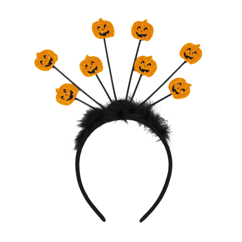 Fascia per capelli con 8 zucche – Accessorio di Halloween