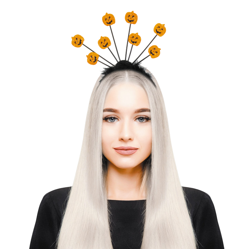 Fascia per capelli con 8 zucche – Accessorio di Halloween