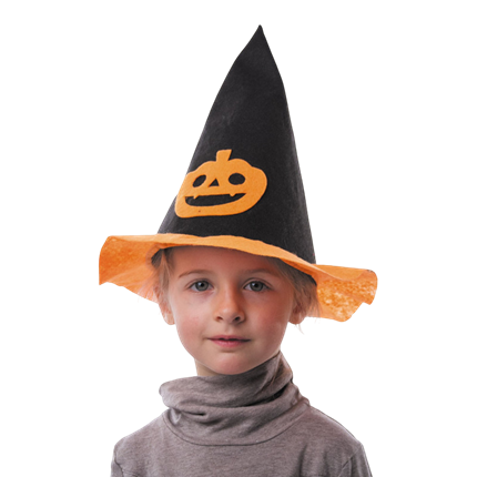 Cappello da bambino a forma di zucca in feltro – Halloween