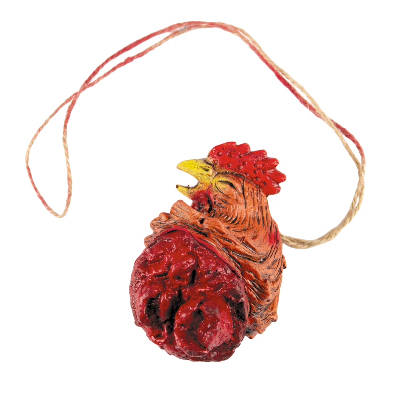 Collana con gallo decapitato – Accessorio di Halloween