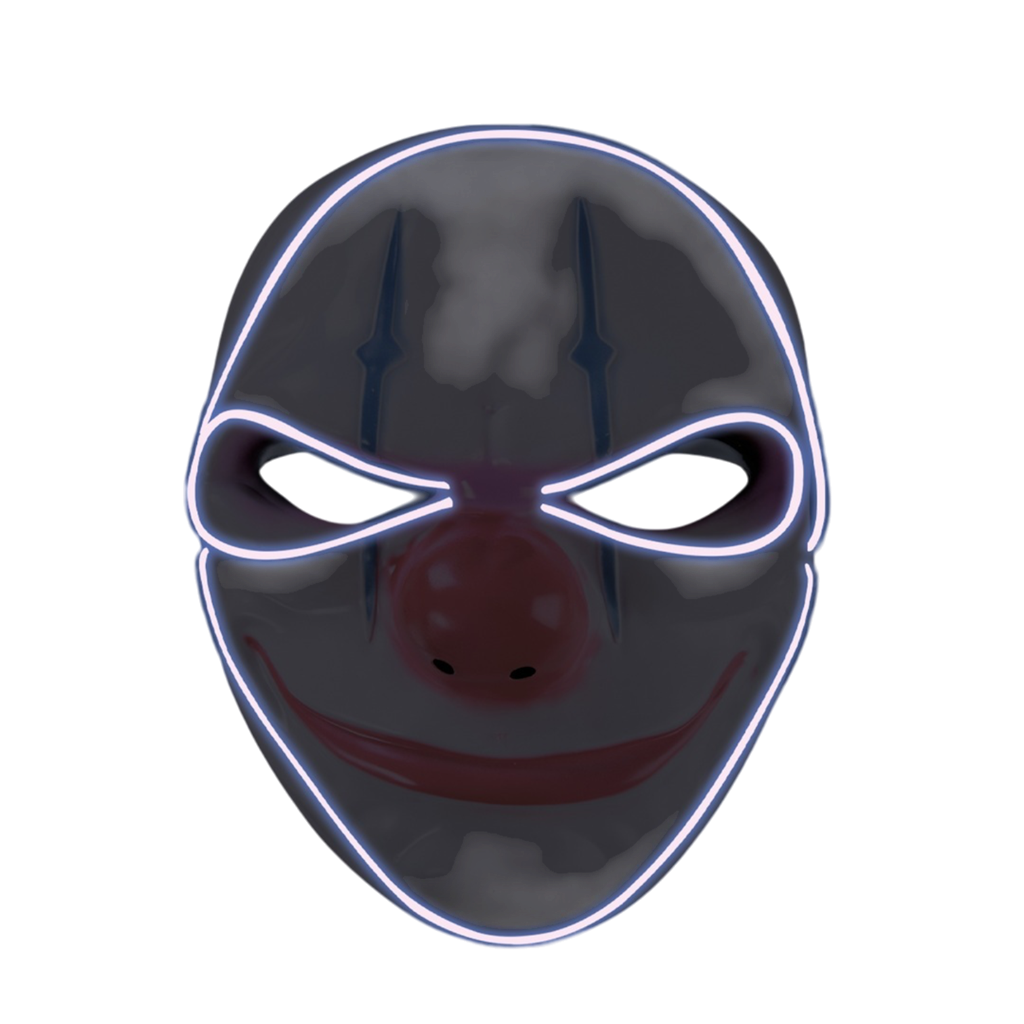 Maschera LED da clown terrificante per adulti – Halloween