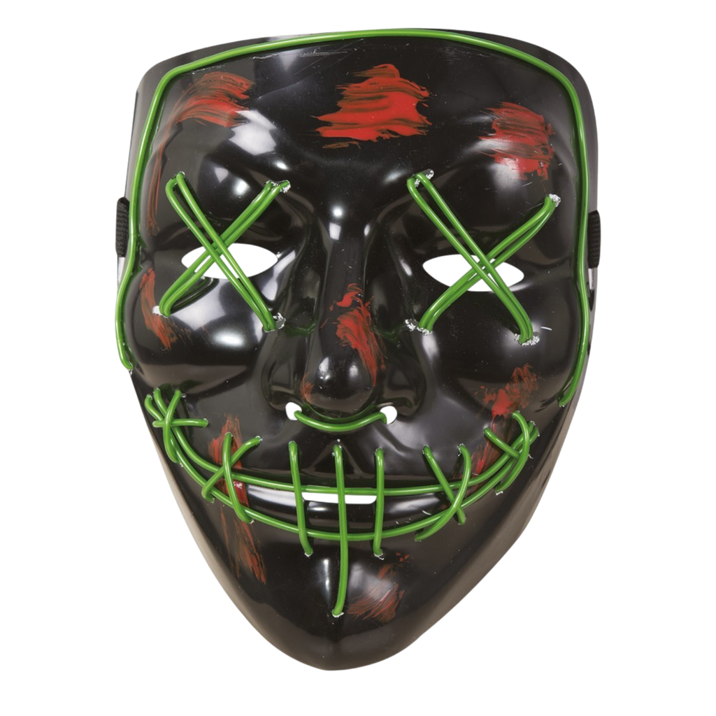 Maschera LED da adulto con volto insanguinato – Halloween