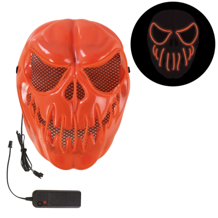 Maschera LED Zucca terrificante per adulti – Halloween