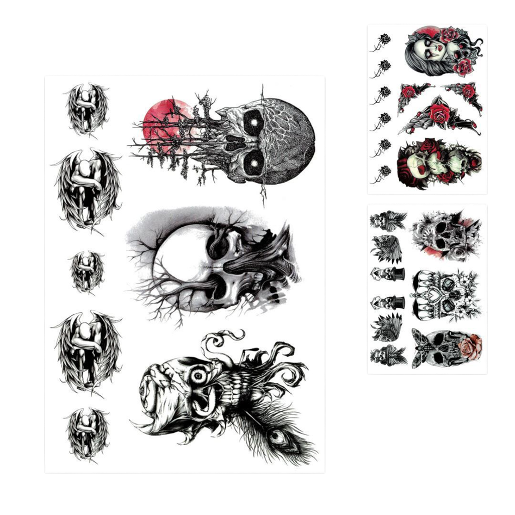 Tatuaggi temporanei di Halloween – Modello casuale