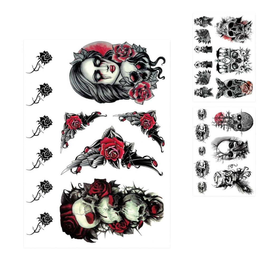 Tatuaggi temporanei di Halloween – Modello casuale