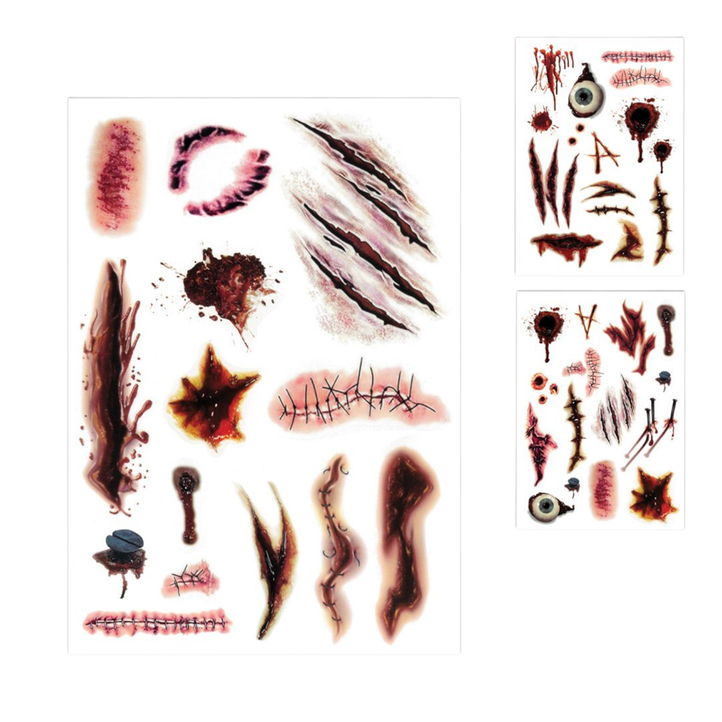 Tatuaggi temporanei e cicatrici – Trucco di Halloween