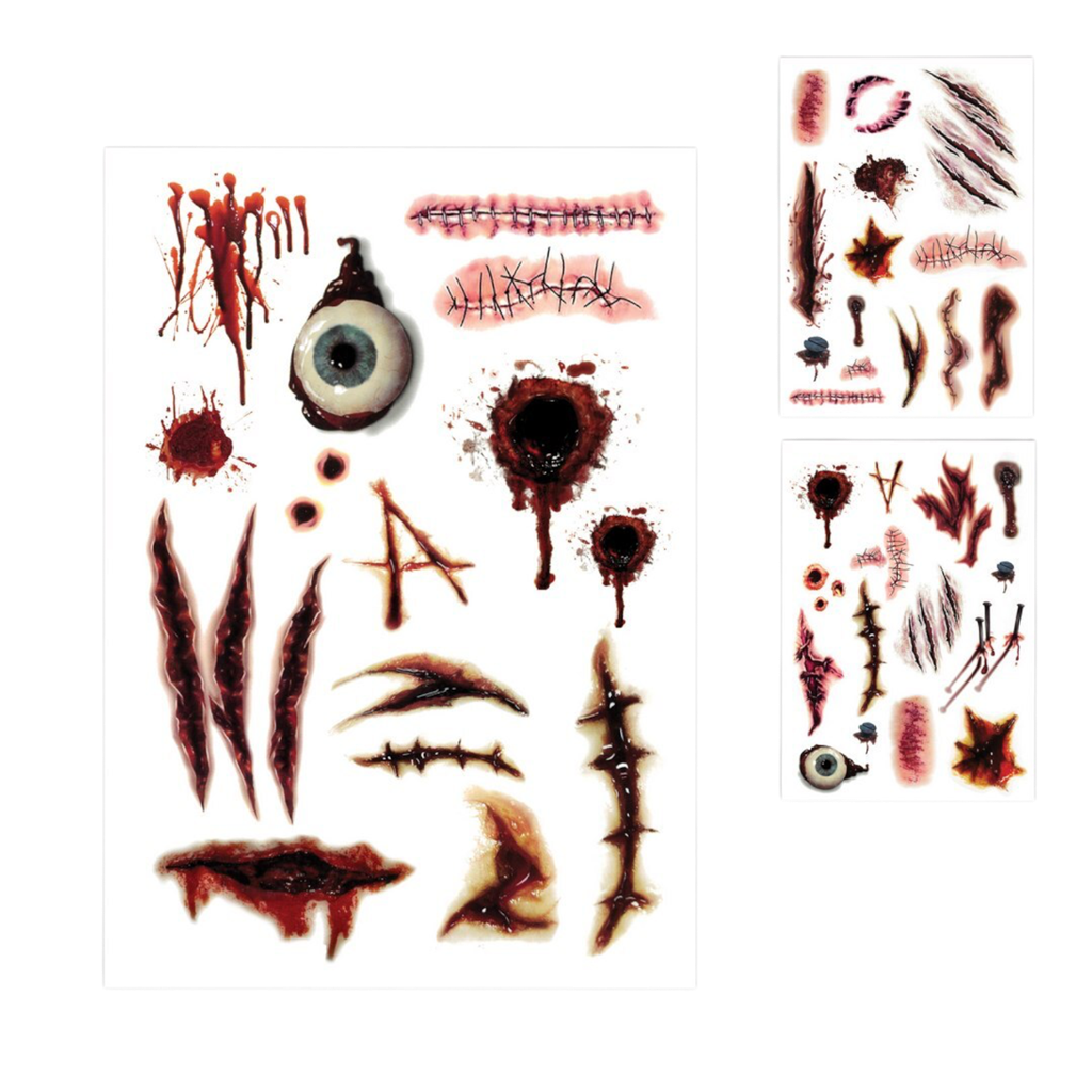 Tatuaggi temporanei e cicatrici – Trucco di Halloween
